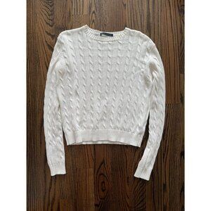 Brandy Melville white cable knit sweater